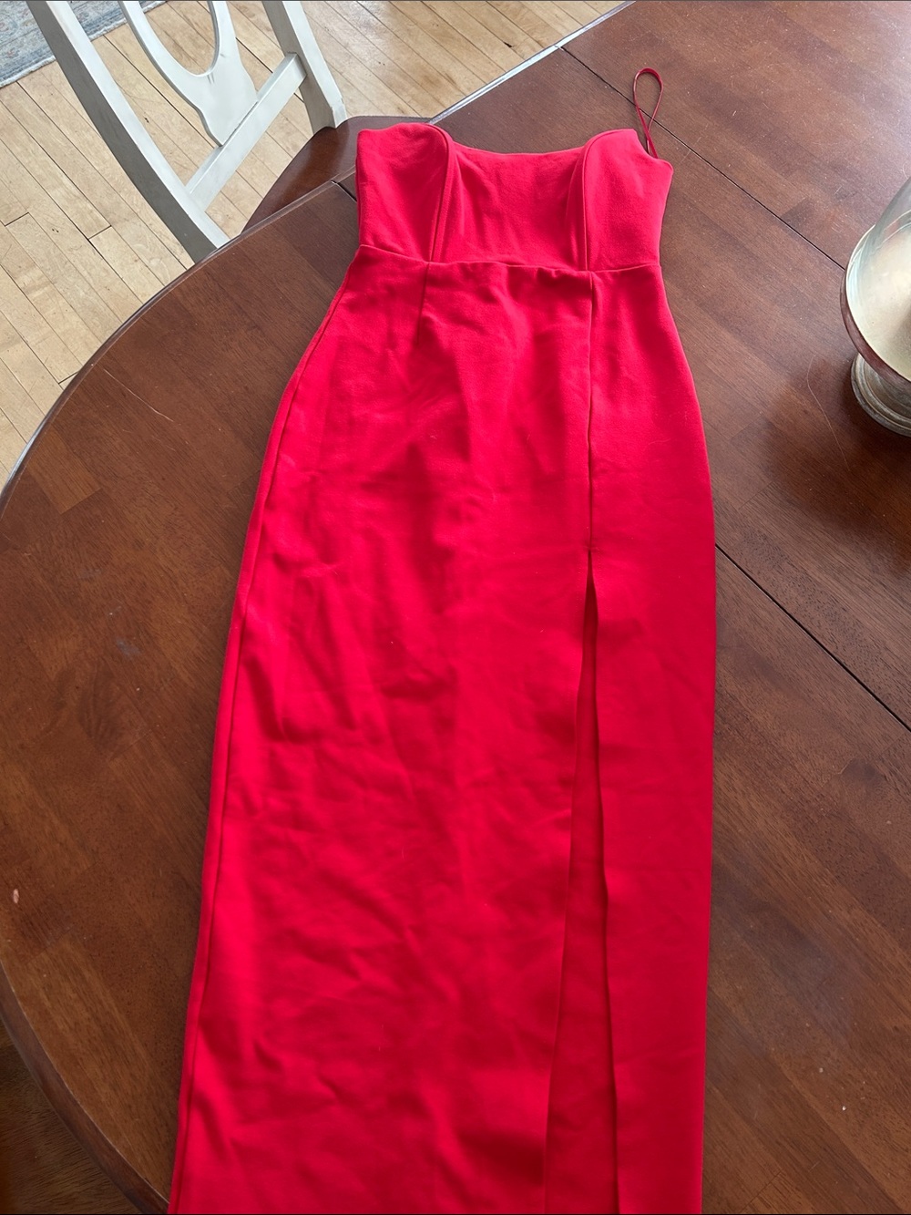 Superdown revolve xs red slit bodycon dress homecoming formal